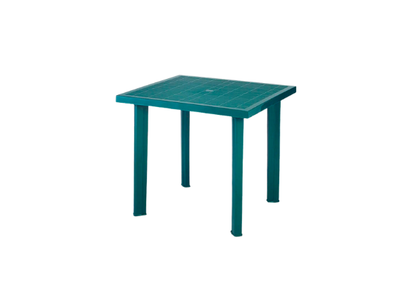 Пластиковый квадратный стол 90x90 см зелёный