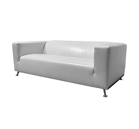 Диван Клиппан кожаный белый