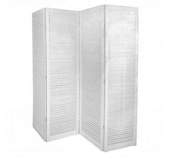 Складная ширма белая