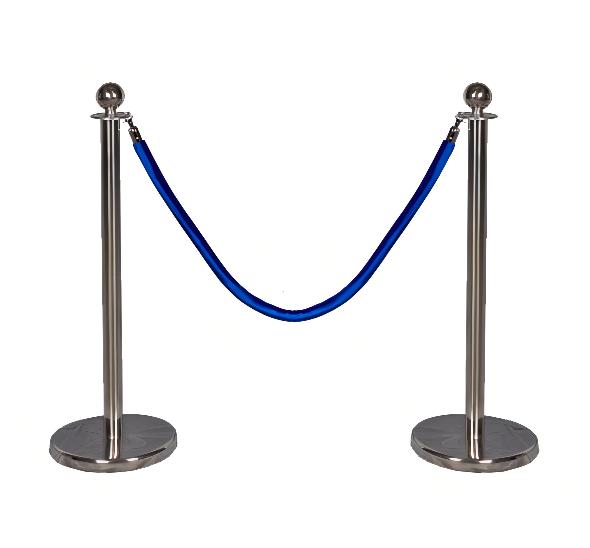 Стойка с канатом серебристая