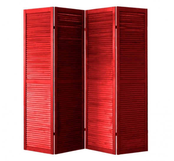 Складная ширма красная