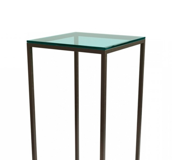 Коктейльный Стол High Cube Glass чёрный