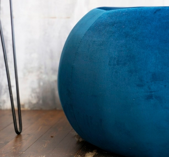 Пуфик Большой круг Синий