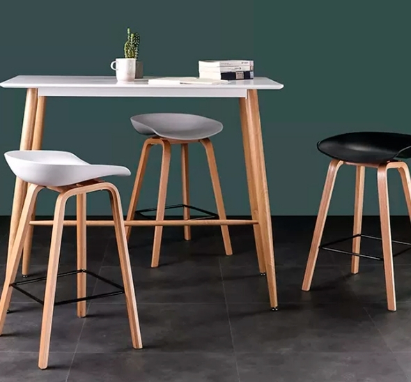 Стул барный Wood White