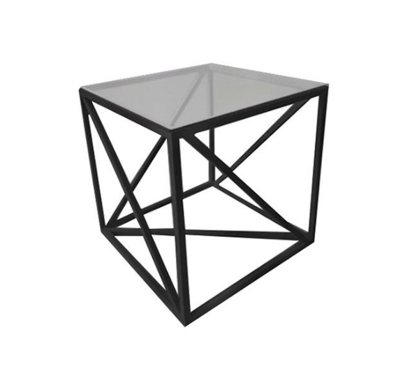 Журнальный стол Loft со стеклом чёрный