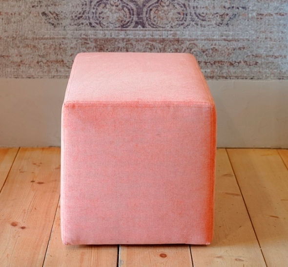 Пуфик прямоугольный Пудрово-розовый