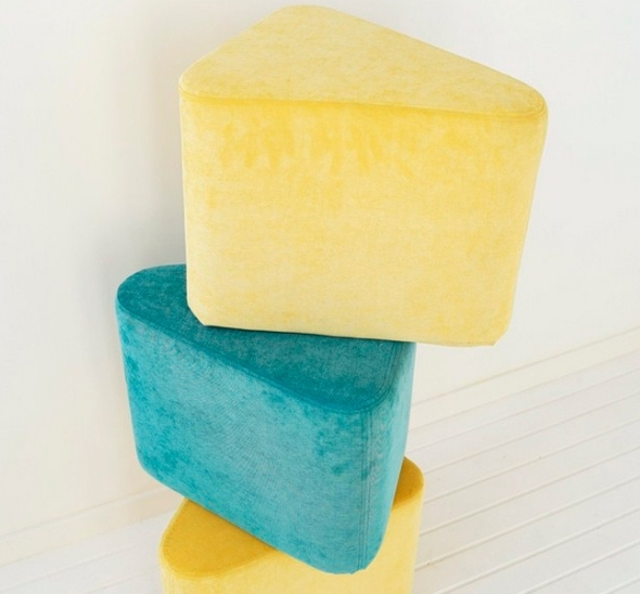 Пуфик треугольный Лимонный