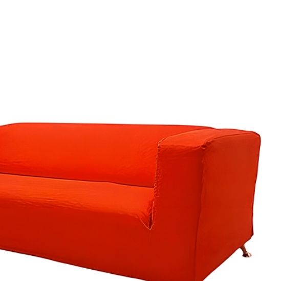 Диван Клиппан тканевый оранжевый