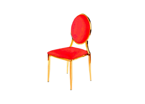 Стул Laval Gold с обивкой из красного бархата