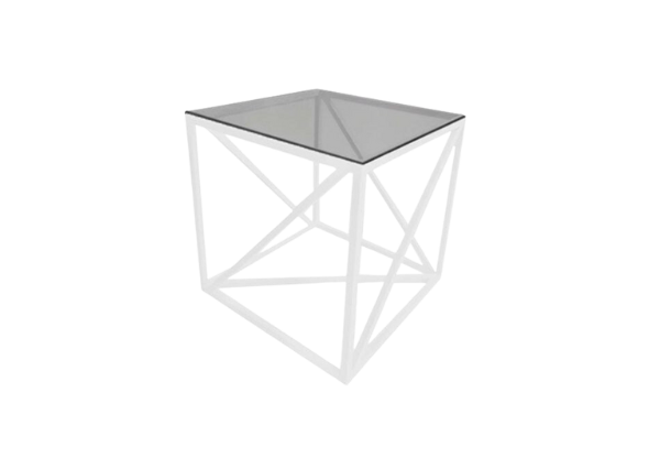 Журнальный стол Loft со стеклом белый