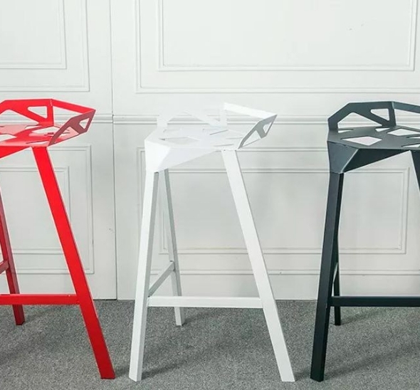 Стул барный One White