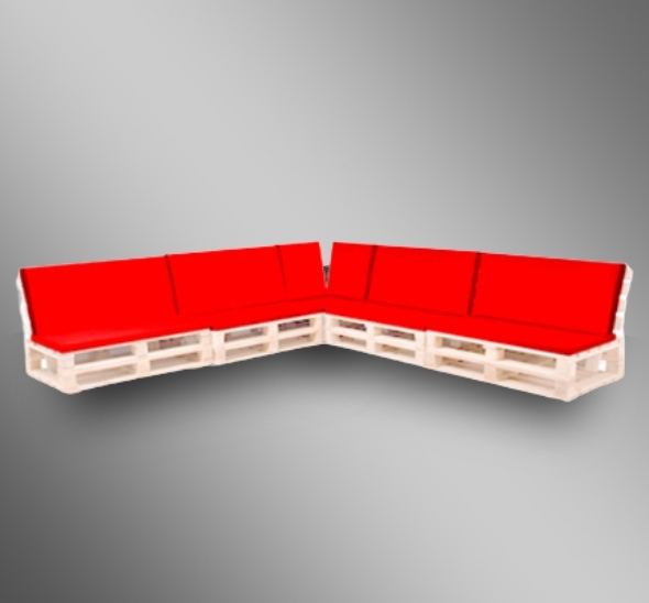 Диван модульный из паллет Белый