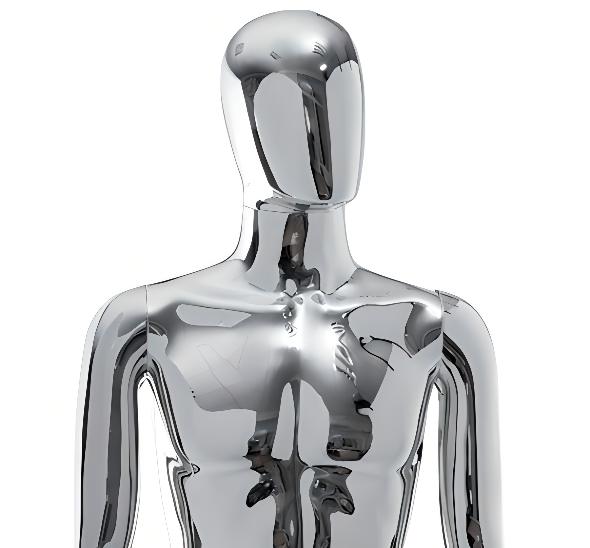 Манекен мужской серебряный