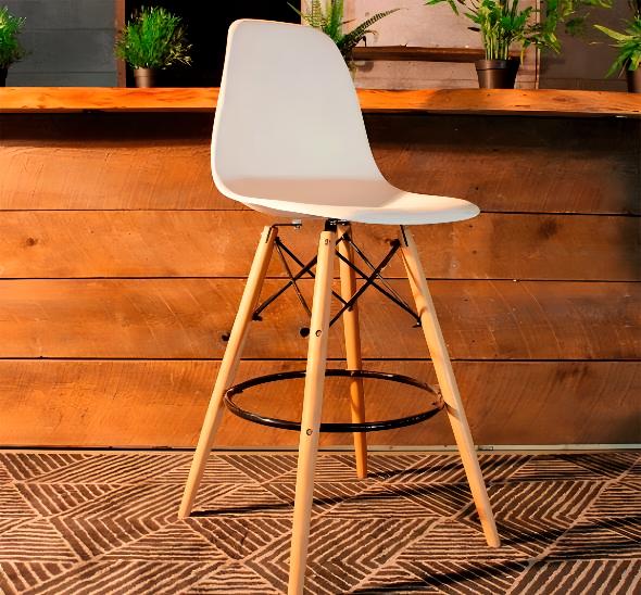 Стул барный Eames белый