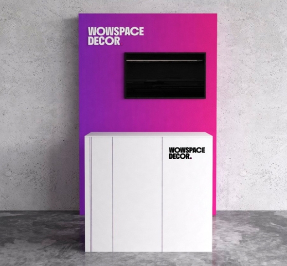 Зона презентации с прямоугольной стойкой