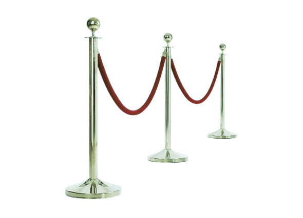 Стойка с канатом серебристая