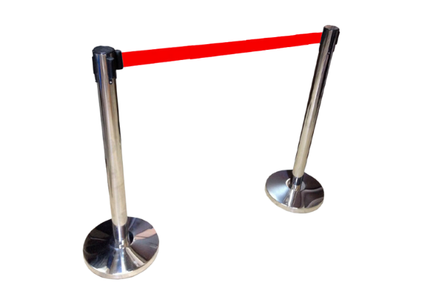 Столбик для ограждения с лентой