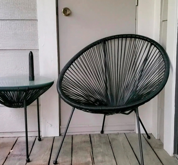 Чёрный садовый стул Acapulco Chair