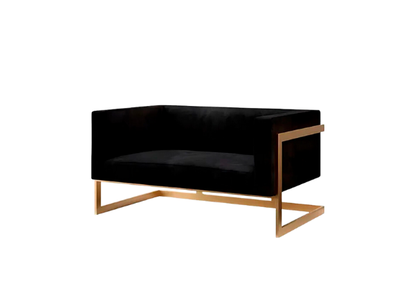 Диван Andrian Black & Gold