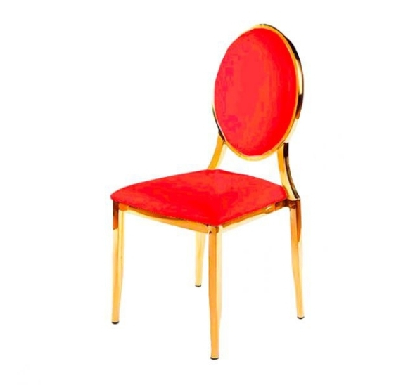 Стул Laval Gold с обивкой из красного бархата