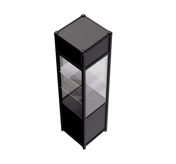 Витрина высокая черная