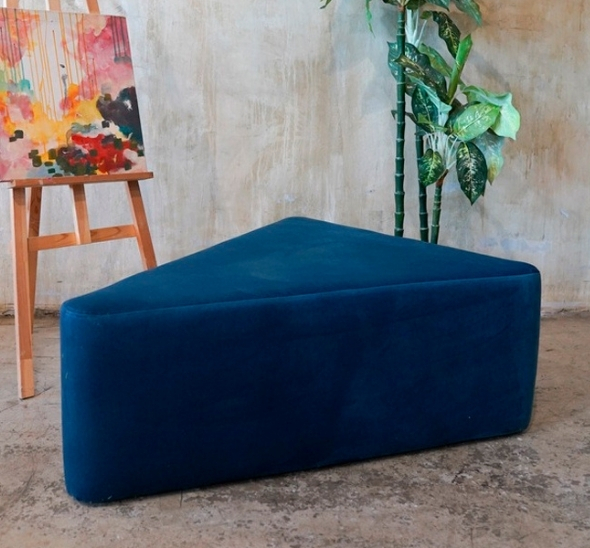 Пуфик Большой треугольник Синий