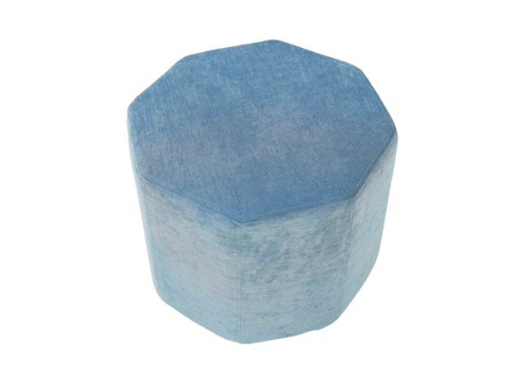 Пуфик многоугольный Небесно-голубой