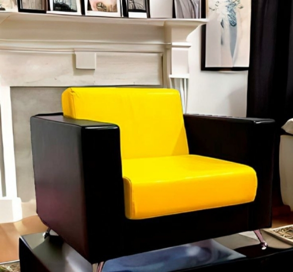 Кресло Cube желто-черное