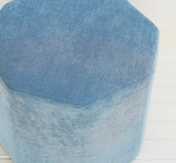 Пуфик многоугольный Небесно-голубой