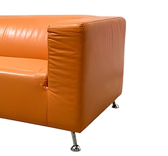 Диван Клиппан кожаный коричневый