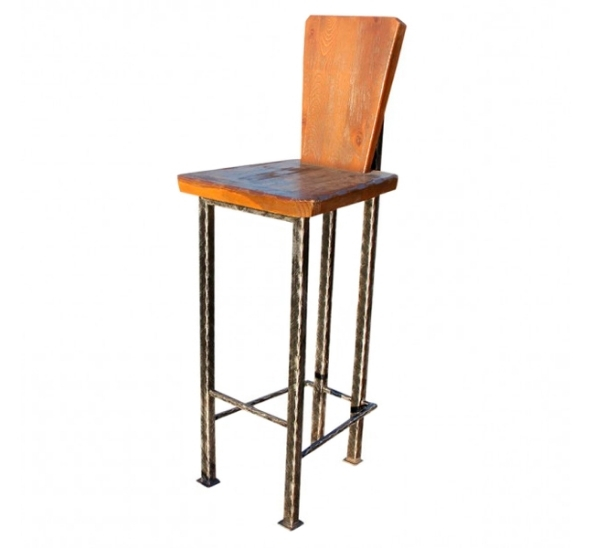Стул барный старинный уличный деревянный