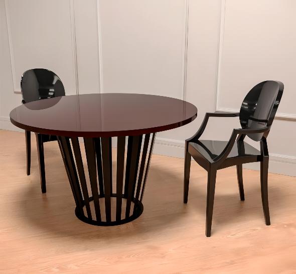 Стол со столешницей бордового цвета