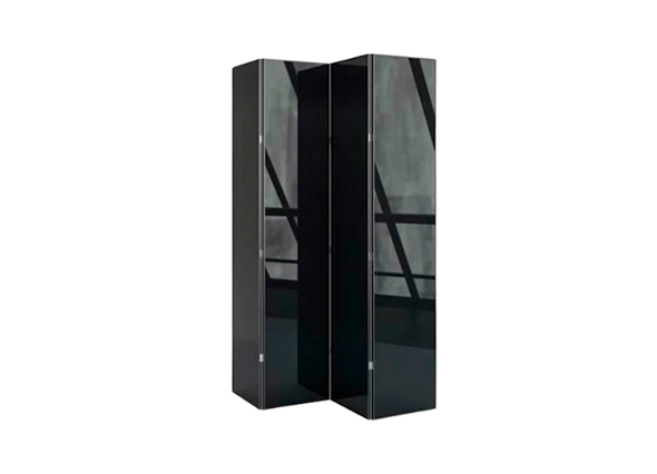 Стеклянная ширма чёрная