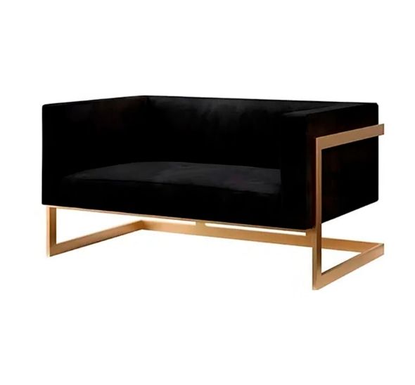 Диван Andrian Black & Gold