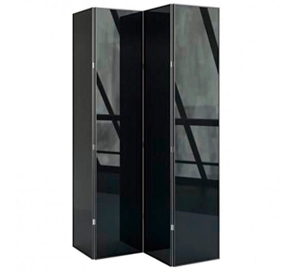 Стеклянная ширма чёрная