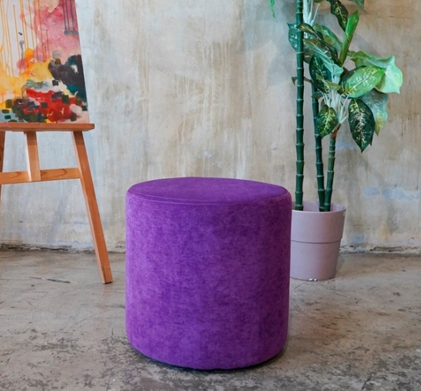 Пуфик круглый Пурпурный