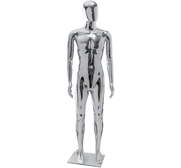 Манекен мужской серебряный