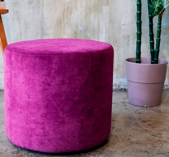 Пуфик круглый Сиреневый