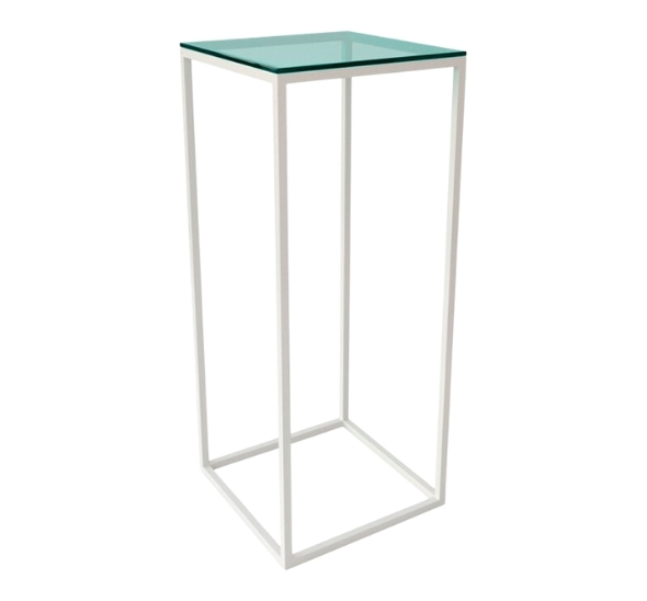 Коктейльный Стол High Cube Glass белый