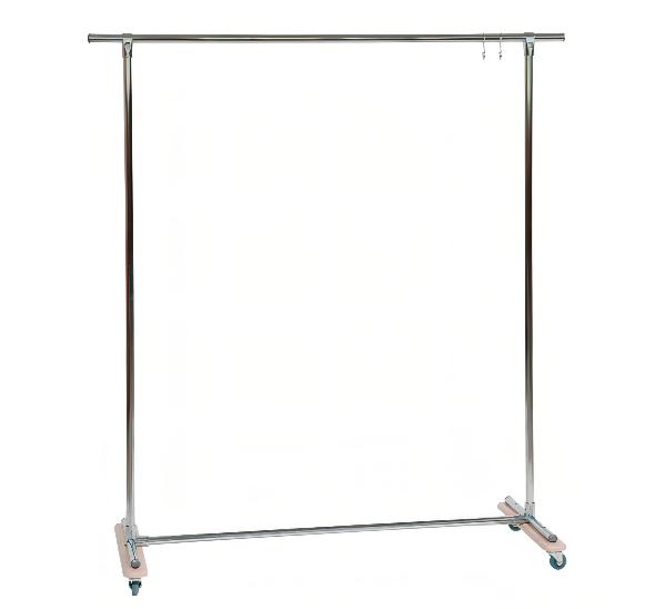 Вешало на колесах хромированное Pollax