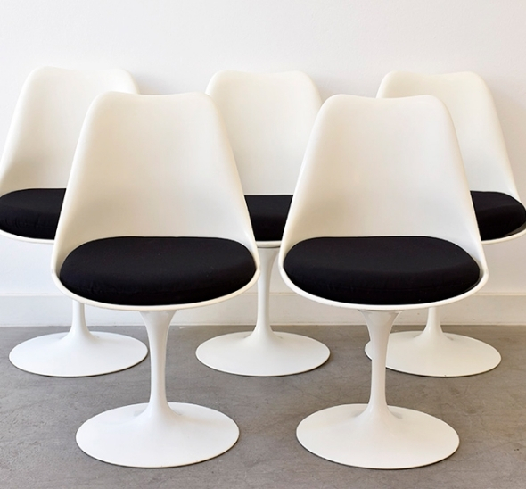 Стул Tulip (Тулип) чёрно-белый