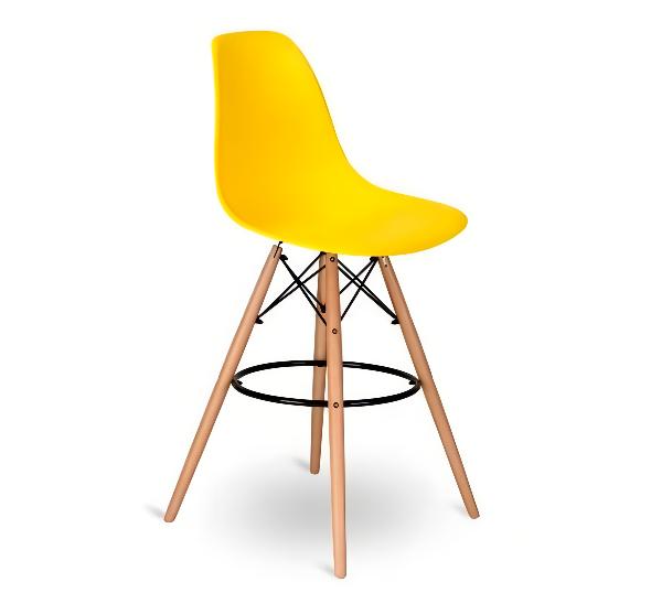 Стул барный Eames желтый