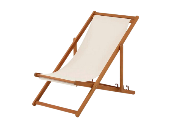 Бежевый шезлонг