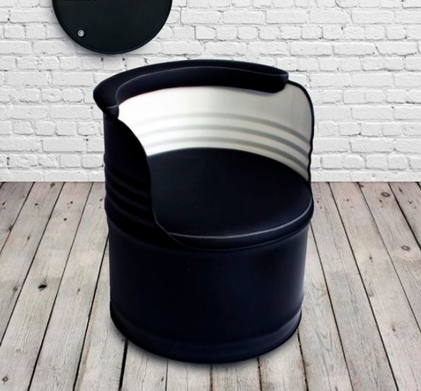 Кресло-бочка Черное