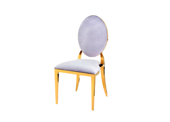 Стул Laval Gold с обивкой из серого бархата