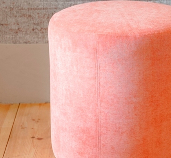 Пуфик круглый Пудрово-розовый