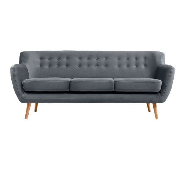 Диван Edinburgh трехместный серый