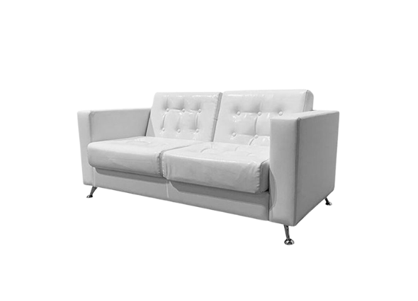 Диван Cube двухместный белый стеганый