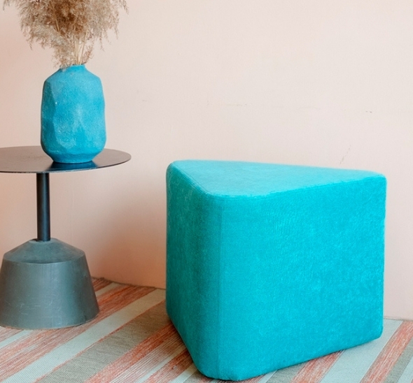 Пуфик треугольный Бирюзовый