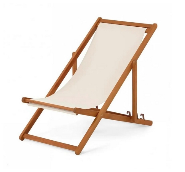 Бежевый шезлонг
